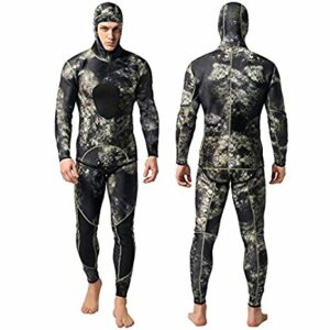 IST 3mm Camo Spearfishing Wetsuit | Camouflage Neoprene Suit With Speargun  Pad -X-Large