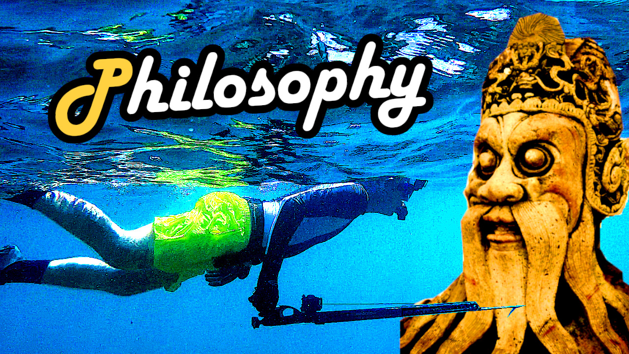 Philosophy philosophie fischen angeln spearfishing speefischen harpunieren fishing rod sense food