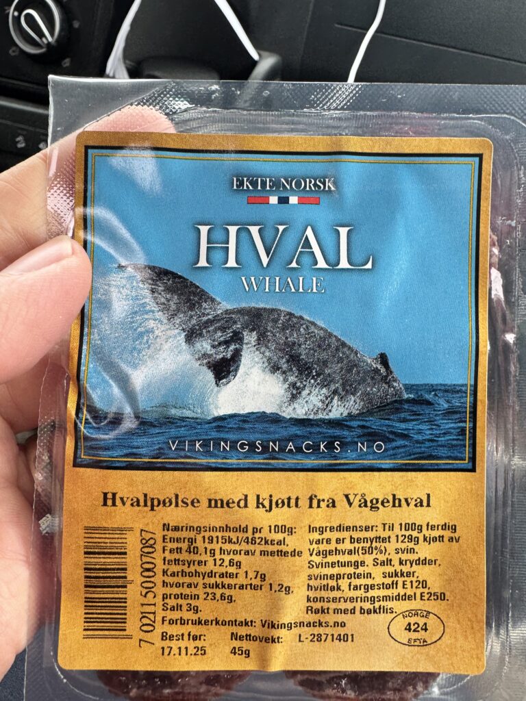 Whale Sausage Walwurst Wal Wurst Hval Norke Ekte Norsk vikingsnacks Minkwhale